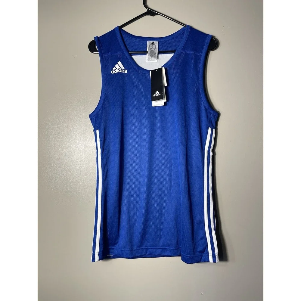 Adidas Men's 3G Reversible Basketball Jersey Size S Blue/white NWT